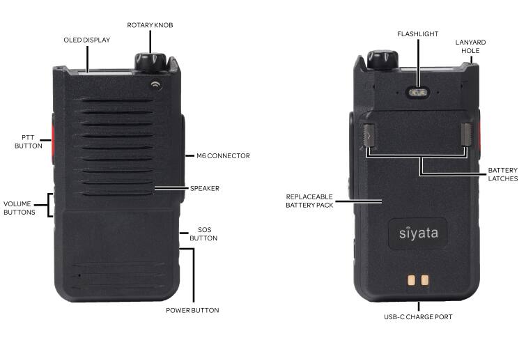 Siyata SD 7 PTT Mission Critical Handset - PTT Over Cellular Device