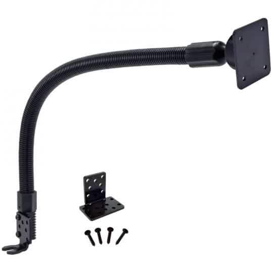 GPS LOCKBOX ACC-GN088-SBH-AMPS-L22 Car Seat Rail or Floor Mount with 22" Gooseneck and AMPS Head for Satellite Radios