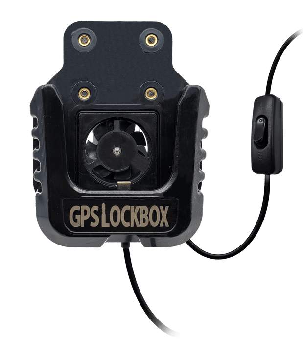 GPS LOCKBOX KIT-SONXP10-EZ-HW EZ Drop In Fan/Cradle Kit for Sonim XP10w/ 4" post, 2.4 A Charger and Hardwire Kit