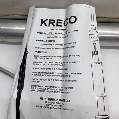 KRECO CO-151A Dipole VHF Base Antenna for ( 108 - 222 MHz ) Omnidirectional - HaloidRadios.com